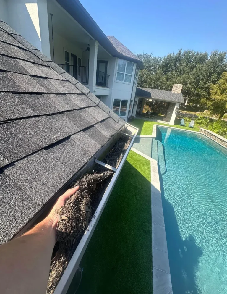 Luxury Katy Home Getting Their Gutters Cleaned