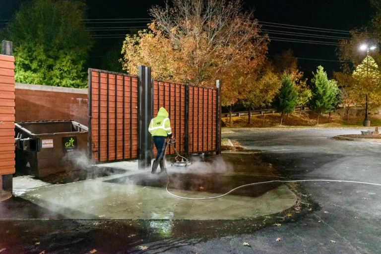 Dumpster Pad Pressure Washing